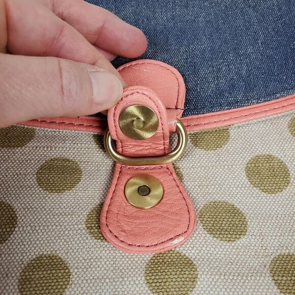 Tulu Ramona Clutch Purse Coral Polka Dot - Picture 8 of 9